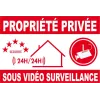 Propriété privée sous vidéo surveillance-Panneau vidéo surveillance-Panneaux Signalétiques