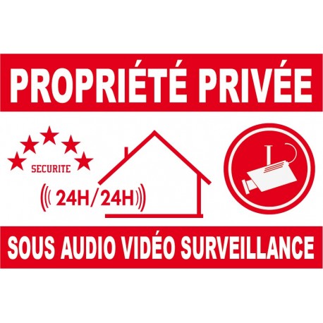 Panneau maison sous video surveillance