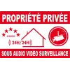 Propriété privée sous audio vidéo surveillance-Panneau vidéo surveillance-Panneaux Signalétiques