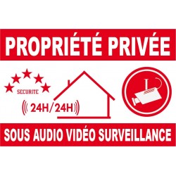 Proprièté privée sous audio vidéo surveillance 150X100