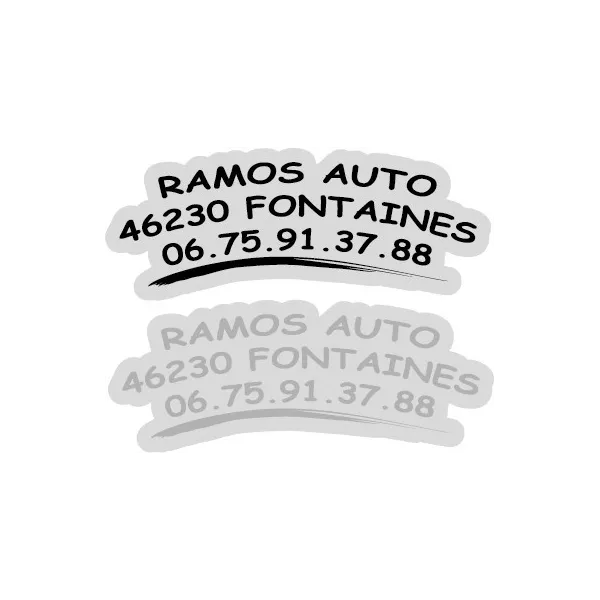 Signature de coffre auto avec logo 300ex-Signalétique garage-Panneaux Signalétiques