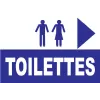 Panneau toilettes direction droite-Panneau toilettes-Panneaux Signalétiques