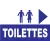 Panneau toilettes direction droite-Panneau toilettes-Panneaux Signalétiques