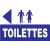 Panneau toilettes direction gauche-Panneau toilettes-Panneaux Signalétiques
