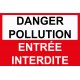 Danger pollution baignade interdite