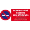 Parking privé réservé aux résidents etc...-Panneau stationnement-Panneaux Signalétiques