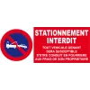 Stationnement interdit ...-Panneau stationnement-Panneaux Signalétiques