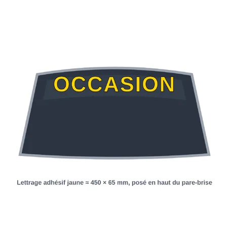 Affichage pour pare brise "OCCASION"-Signalétique garage-Panneaux Signalétiques
