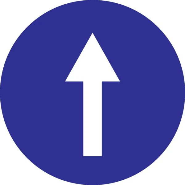 Panneau sens obligatoire tout droit-Panneau directionnel-Panneaux Signalétiques