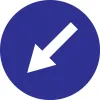 Panneau sens obligatoire en bas à gauche-Panneau directionnel-Panneaux Signalétiques
