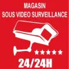 Panneau magasin sous vidéo surveillance 115x115mm-Panneau vidéo surveillance-Panneaux Signalétiques