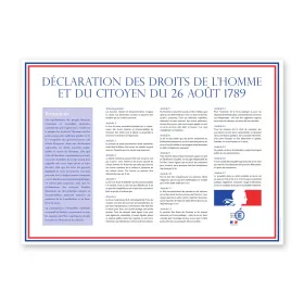 Panneau Déclaration des Droits de l'Homme et du Citoyen 1789
