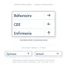 Panneau directionnel personnalisable — trois destinations superposées