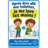 Panneau lavage des mains école – A3 ou A2, PVC rigide