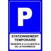 Panneau parking personnalisé avec pictogramme P