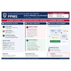 Affiche PPMS personnalisable école — A3, A2, A1, dès 24,90 €