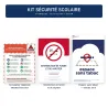 Kit sécurité scolaire — consignes Vigipirate, interdiction de fumer et de vapoter, espace sans tabac