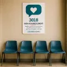 Non au harcèlement 3018 — hall d'attente, près des chaises