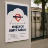 Espace sans tabac — portail d'école, mur extérieur