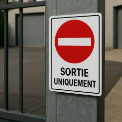 Pictogramme sens interdit — entrée de cour d'entreprise