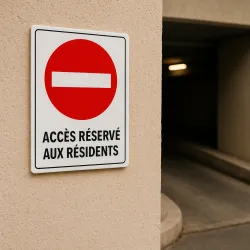 Pictogramme sens interdit — accès de copropriété