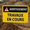 Panneau avertissement — clôture de chantier