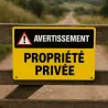 Panneau avertissement — portail de propriété