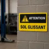 Panneau attention ISO 7010 — atelier de garage