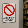 Pictogramme interdiction — réserve d'un commerce