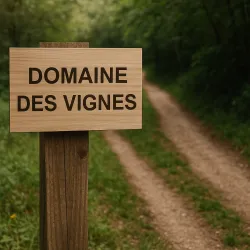 Panneau en bois personnalisé — chemin de randonnée