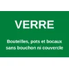 Panneau tri sélectif Verre