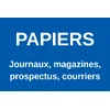 Panneau tri sélectif Papiers