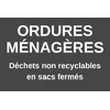 Panneau tri sélectif Ordures ménagères