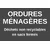Panneau tri sélectif Ordures ménagères