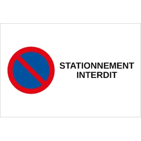 Panneau Stationnement interdit avec pictogramme