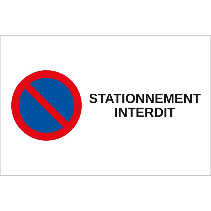 Panneau Stationnement interdit avec pictogramme