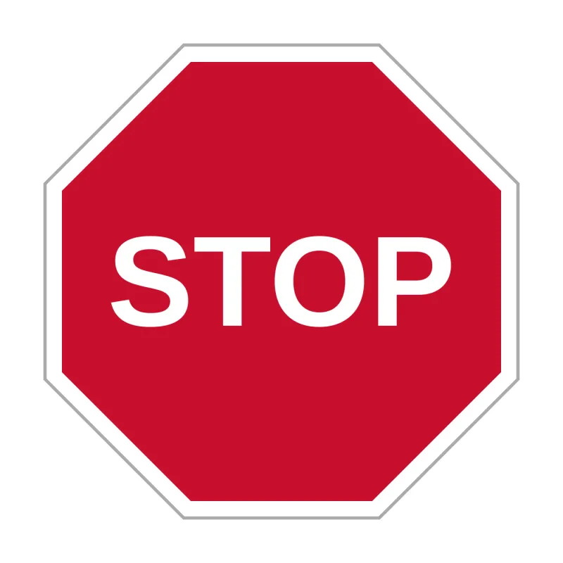 Panneau Stop octogonal pour voie privée