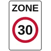 Panneau Zone 30 vertical pour voie privée
