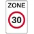 Panneau Zone 30 vertical pour voie privée