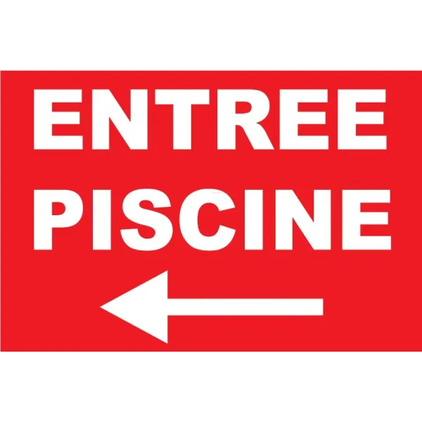 Entrée piscine vers la gauche-Panneau piscine-Panneaux Signalétiques