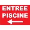 Entrée piscine vers la gauche-Panneau piscine-Panneaux Signalétiques