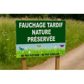 Panneau fauchage tardif nature préservée…