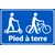 Panneau Pied à terre, vélos et trottinettes