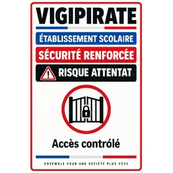Panneau Vigipirate école