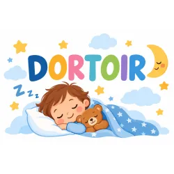 Panneau Dortoir espace sieste – crèche, école maternelle