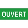 Panneau Ouvert vert