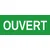 Panneau Ouvert vert