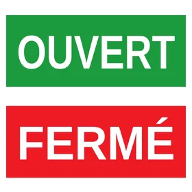 Lot panneaux Ouvert et Fermé