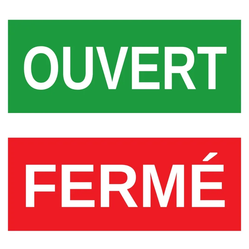 Lot panneaux Ouvert et Fermé