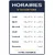 Plaque horaires d'ouverture personnalisée